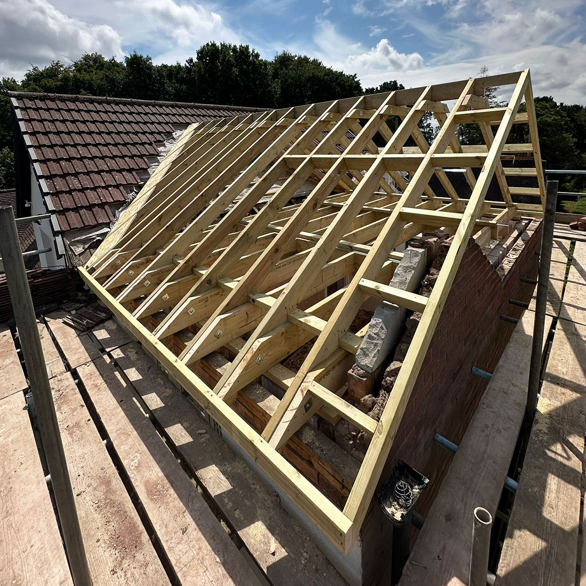 Cut and pitch Roofing Project Lickey Hills